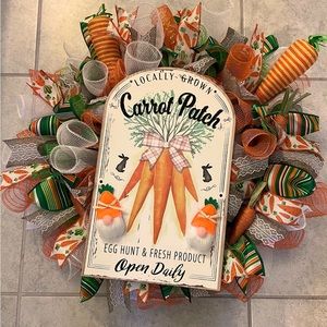 Carrot Patch Easter Wreath